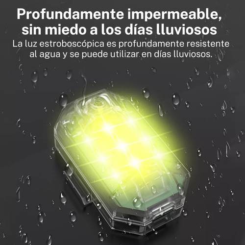 Luz Estroboscópica Led Para Motocicletas 7 Colores Recargabl