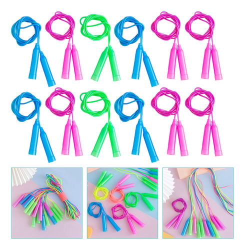 Children Fitness Ropes Jump Rope Color Skipping Rope 12 Pcs