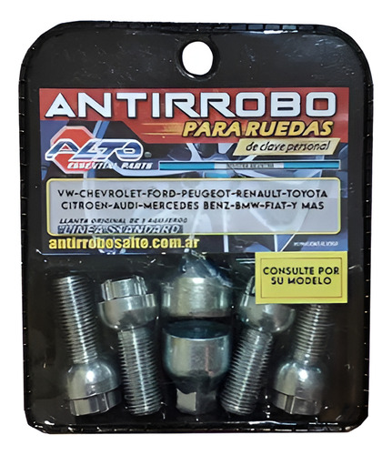 Bulones Tuercas Antirrobo Seguridad Ruedas Alfa Romeo 146