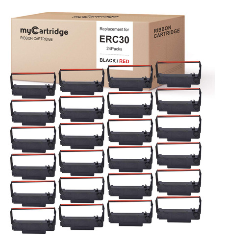 Mycartridge Paquete De 24 Erc30 Erc-30 Erc 30 34 38 B/r Comp