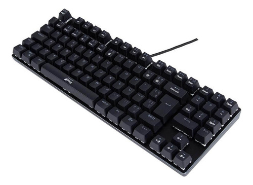 Teclado Mecânico A+ Plus Tech Barak Switch Blue Abnt2 Preto Português Brasil