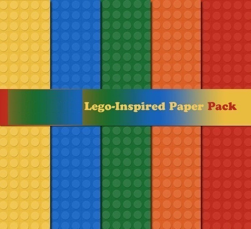 Kit Vectores Papel Digital Infantil Lego