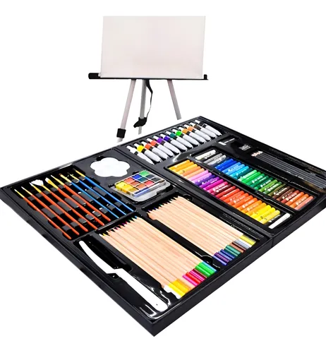 comprar Set De Arte Dibujo Pinturas Oleo Acrilico Estuche Caballete
