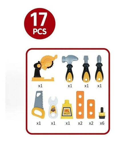 Imagen 5 de 6 de Juego De Herramientas Set Maletín 4 En 1 Juguetes Portátil