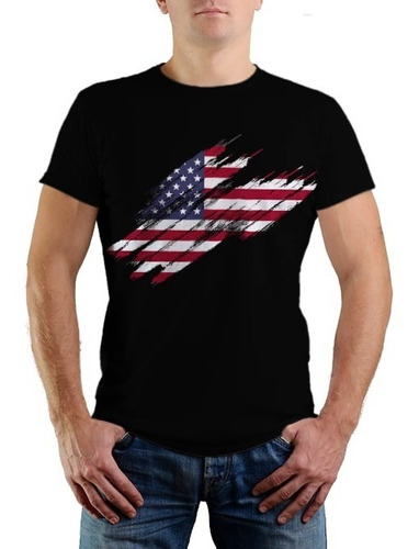 Camiseta Estampada Eua - 100% Algodão Premium