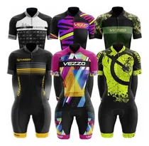 Comprar Macacão De Manga Curta Vezzo Para Ciclismo Feminino 
