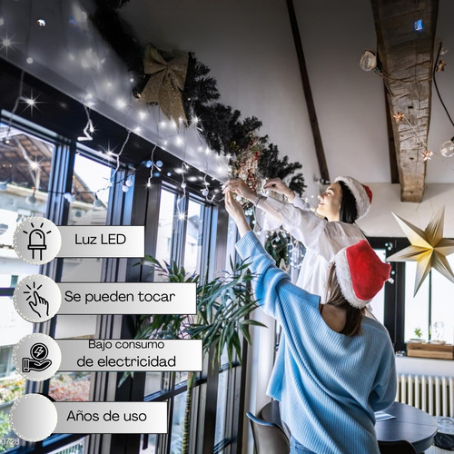 2 Pack Luces Navideñas 18 Metros Cascada Navidad 1000 Leds