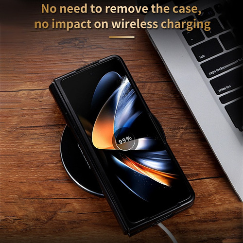 ~ For Samsung Galaxy Z Fold6 Slim Pu Leather Matte Hard Case