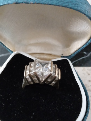 Anillo De Plata. Enchapado En Oro