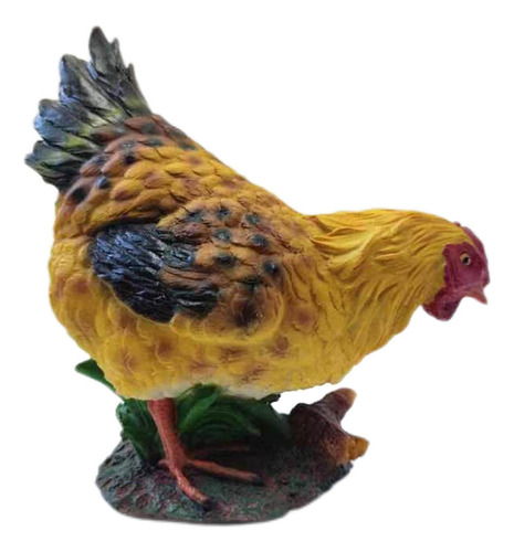 Gallina Realista Estatua De Resina Ornamento Obra De Arte A