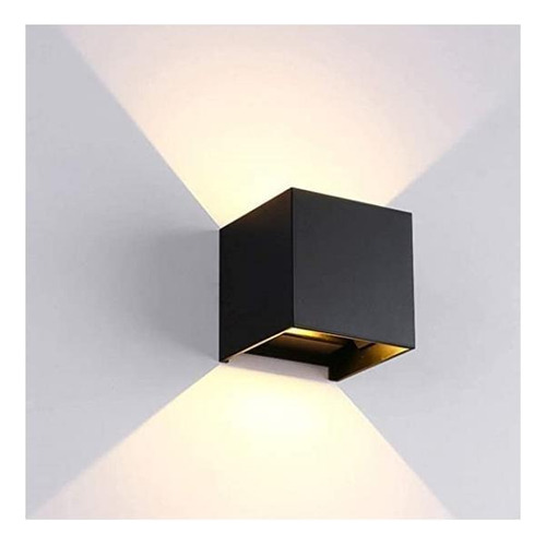 Luz Foco Aplique Para Pared Led Exterior Cubo Alumbra Hogar