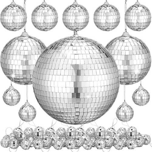 Globos Metal Oro Disco Esfera Disco 80s 90s Retro Ball 8pcs