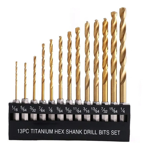 Mechas Para Taladro Madera, Plastico \u0026 Aluminio 13pcs 103091 | MercadoLibre