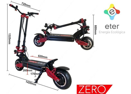 Imagen 6 de 8 de Scooter Eléctrico Zero 11x Monopatín Doble Motor