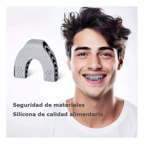 Ejercitadores Para Cara, Cuello Y Mandíbula masticador silicona blanco negra gris ejercicio 7pc