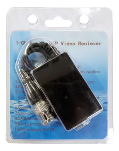 Transmisor De Vídeo Utp Activo Dc12v 1 Canal Balun Bnc Video