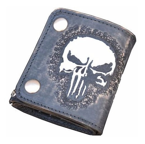 Billetera De Cuero Punisher- Biker Wallet!!! Custom!!!