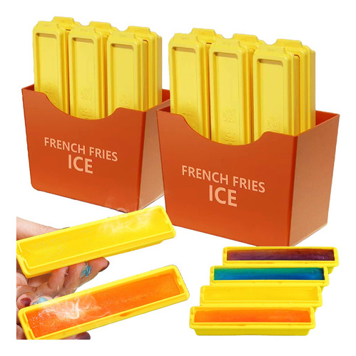 Juego De 2 Moldes Para Cubitos De Hielo Con Forma De Bandeja