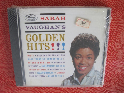 Sarah Vaughan´s Golden Hits Cd Original 1990 Mercury Usajazz