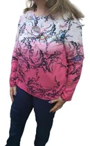 Comprar Blusa Fibrana ,degradee,con Bordado De Strass Y Lentej,t L