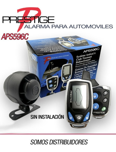 Alarma Para Vehículos Prestige Aps596c (sin Instalación)