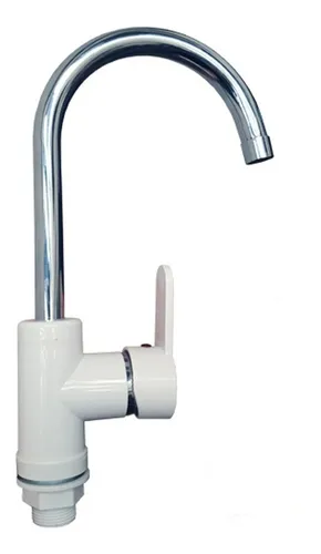 Grifer a Monocomando Mesada Cocina Blanca Pico J