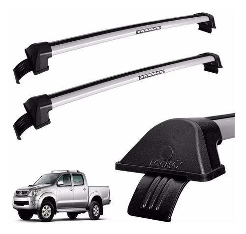 Barras De Techo Eqmax Toyota Hilux 2013-2015 Gris Plata