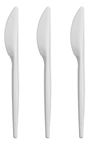 Cuchillo Plastico Desechable Blanco 100 Unidades / Insumitus