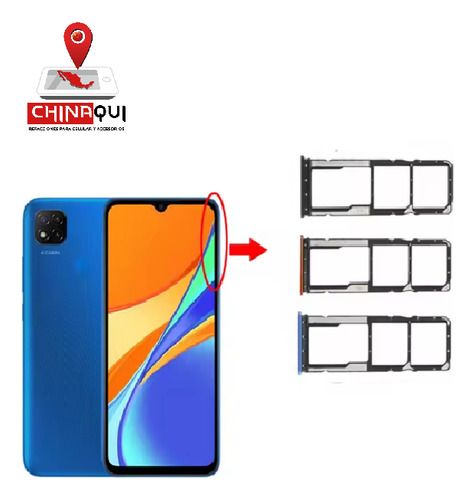 Bandeja Sim Dual Sim Xiaomi Redmi 9a / Redmi 9c Nueva Naranja (Usado)