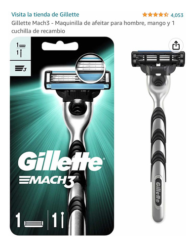 Gillette Mach3 Máquina Para Afeit - Unidad a $45000