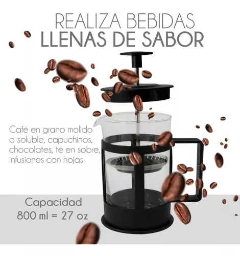 LTLWSH Cafetiere - Cafetera de prensa francesa, cafetera, cafetera manual  de prensa francesa con olla de vidrio a prueba de golpes y filtro de émbolo