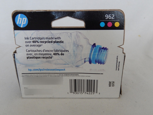 3 Cartuchos Hp 962 Cyan Magenta Amarillo Original