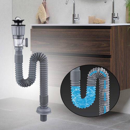 . Juego De Drenaje Para Fregadero De Baño, Tubería De