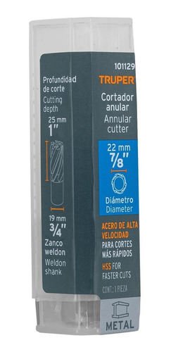 Cortador Anular, 7/8' X 1' Truper 101129