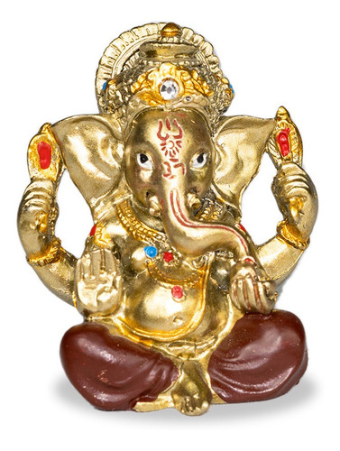 Mini Ganesha Pequena Resina Decoração Vinho 4x5cm