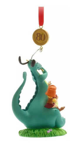 Ornamento Disney Store 80 Aniversario The Reluctant Dragon (Usado)