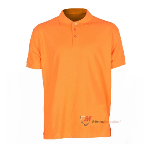 Remera Polo Manga Corta Algodon Color Naranja Ae