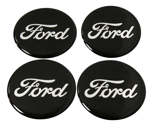 Kit Adesivos Emblema Resinado Roda Compatível Ford 51mm Cl11