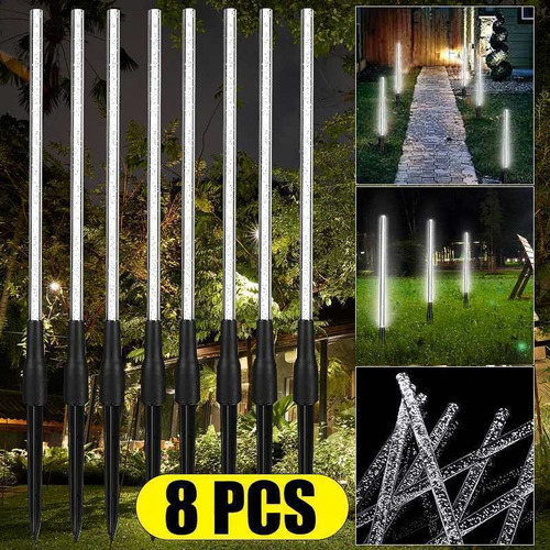 Pack X 8 Luz Solar Led Jardín Spot Piso Exterior Estaca Ññ