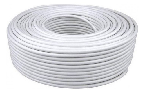 Cable Coaxil Rg06- Trishield  Blanco X 100mts