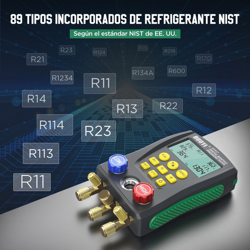 Duoyi Dy517 Manómetro De Refrigeración Manifold Digital Hvac