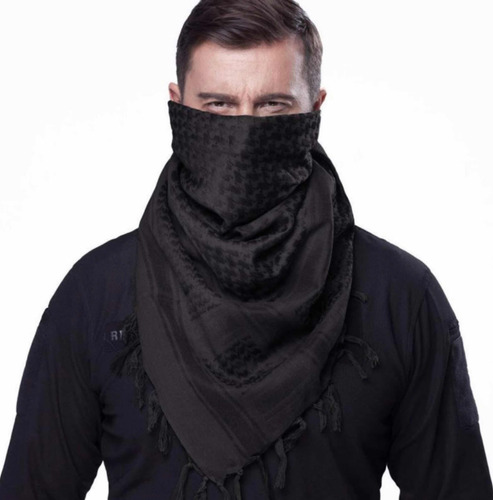 Pañuelo Shemagh Táctico Militar 100% Algodón Color Negro