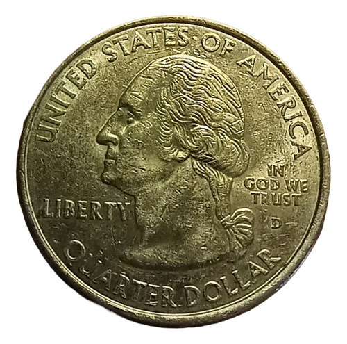 Moneda Quarte Dollar 2001 North Carolina 1789 (Usado)