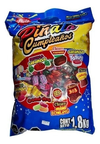 Dulces Surtidos Para Piñata Cumpleaños De 1,8kg