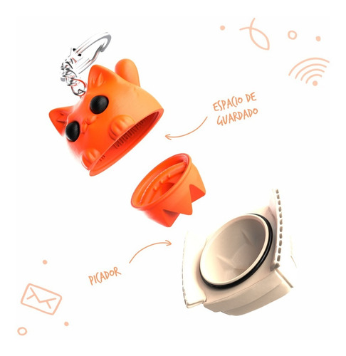 Cogonauts Mini Flidas - Llavero Picador Color Naranja Miniflidas