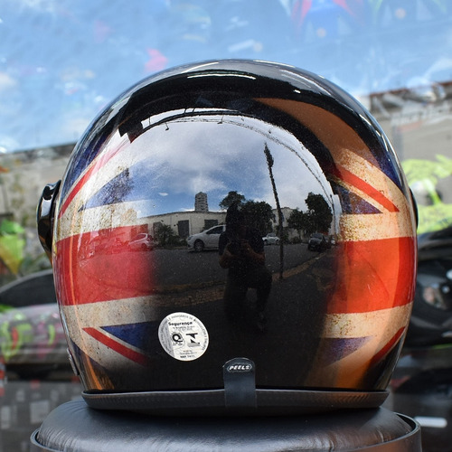Capacete Peels F21 Reino Unido Custom Com Queixeira Aberto