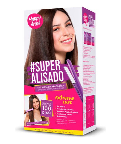 Kit Super Alisado Brasileño 100 Días Extreme Care Happy Anne