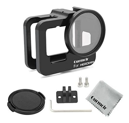 Imagen 2 de 6 de Gurmoir Funda De Metal Para Gopro Hero 11/hero 10/9 Negro, M