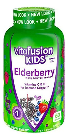 Vitafusion Kids Elderberry Gummy Vitamins, 60 Unidades