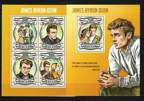 2013 Cine- Actor- James Dean- Burundi (bloques) Mint